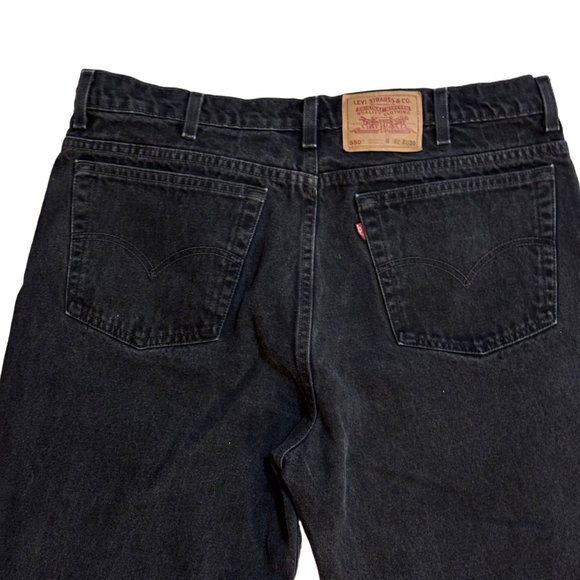 Vtg Levi's 550 Mens Black Relaxed Fit Tapered Leg Red Tab Jeans SZ 42 x 30 1996 - Picture 4 of 11